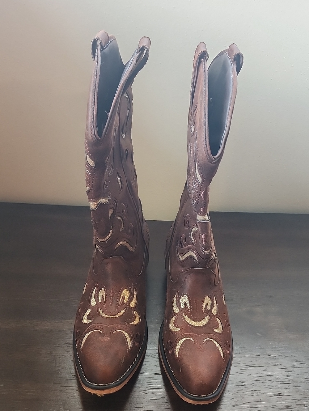 Brown Embroidered Western Cowboy Boots